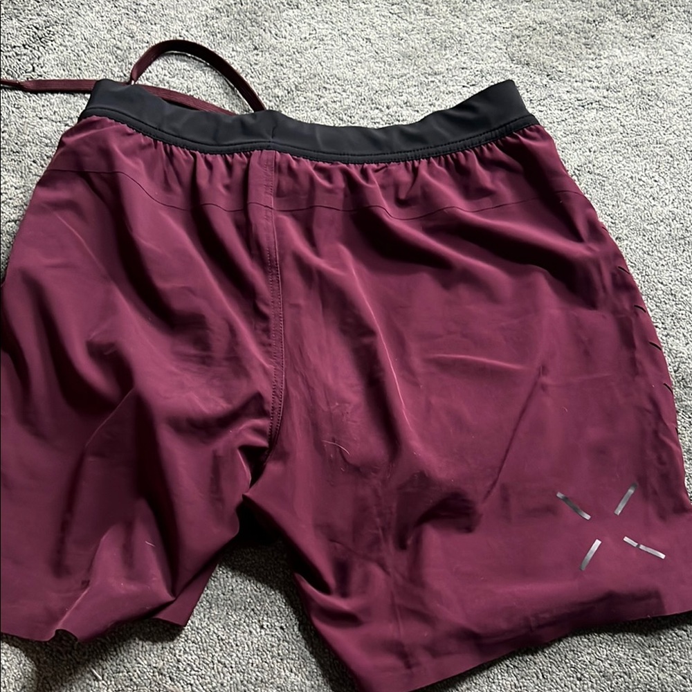 Ten Thousand Red Athletic Shorts Lightweight Performance